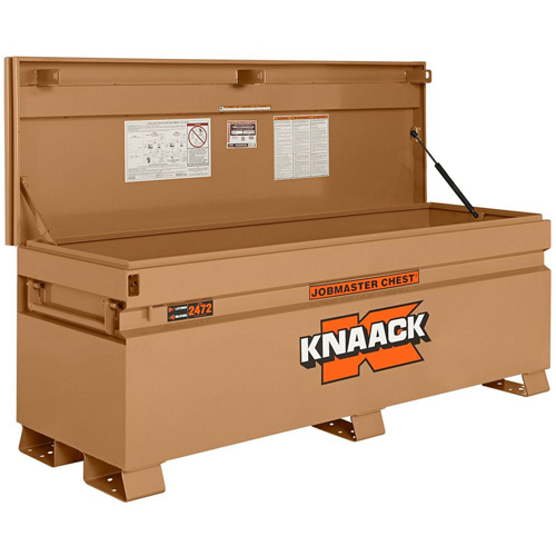 Model 2472 Jobsite Chest with Padlock, 72" x 24" x 28-1/4", Steel, Tan NTL Industrial