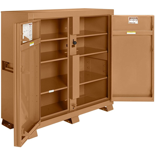 Model 109 Jobsite Cabinet with Padlock, Steel, 47.5 Cubic Feet, Tan NTL Industrial