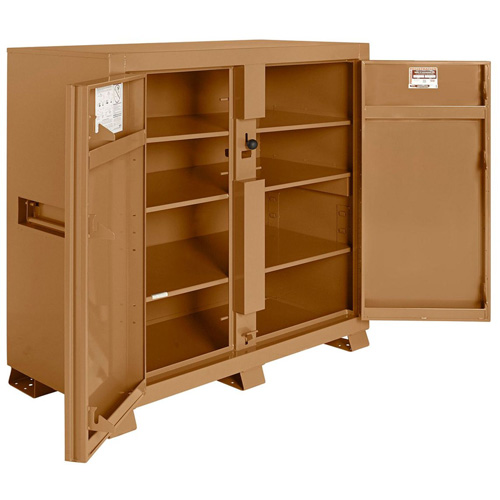 Model 139 Jobsite Cabinet with Padlock, Steel, 59.4 Cubic Feet, Tan NTL Industrial