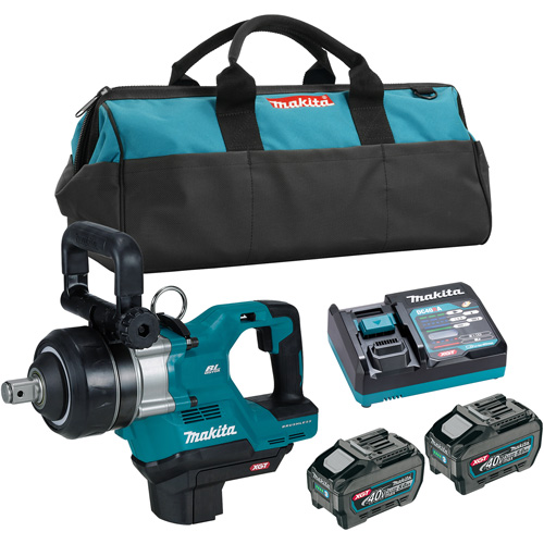 40Vmax XGT Brushless Short Anvil Impact Wrench Kit, 40 V, 1" Socket NTL Industrial