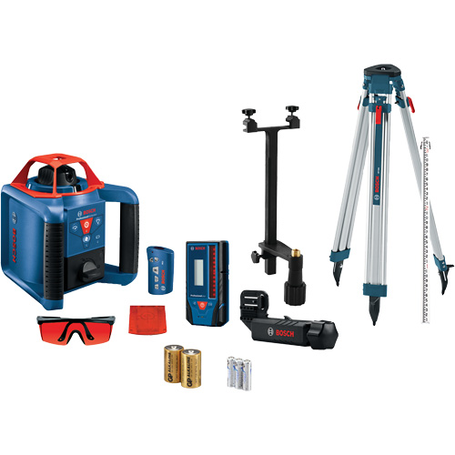 Self-Leveling Horizontal/Vertical Rotary Laser Kit, 670 Nm NTL Industrial