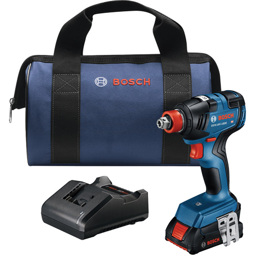 Two-In-One Bit/Socket Impact Driver/Wrench Kit, 1/2", 1800 in-lbs. Max. Torque, 18 V, Lithium-Ion NTL Industrial