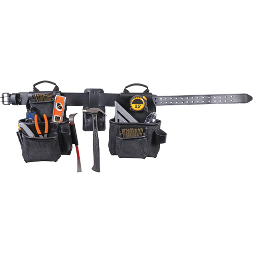 Phantom Collection 4-Piece Heavy-Duty Combo Apron, Leather, Black NTL Industrial