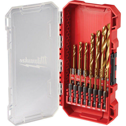 SHOCKWAVE Impact-Duty Drill Bit  Set, 15 Pieces, Titanium NTL Industrial