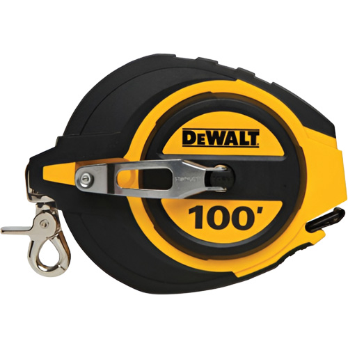Closed Case Long Tape Measure, 100', Imperial Graduations NTL Industrial