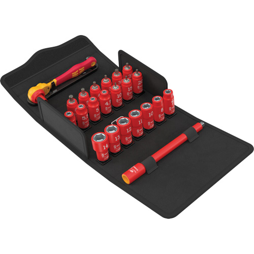 Jeu de cl&eacute; &agrave; cliquet SA VDE 1 Zyklop isolant avec levier dinversion NTL Industrial