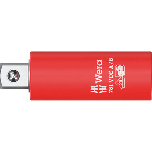 Adaptateur isol&eacute; VDE A/B, Prise 1/4", Douille 3/8", 2,78" lo, Sph&eacute;rique NTL Industrial