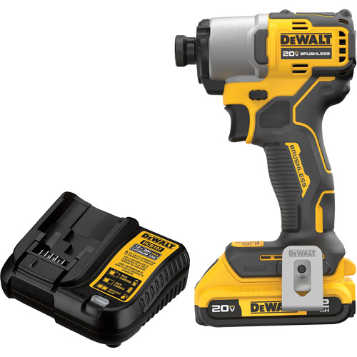 Ensemble de tournevis &agrave; chocs sans fil et sans balai, 1/4", 1700 lb-po Couple max., 20 V, Lithium-ion NTL Industrial