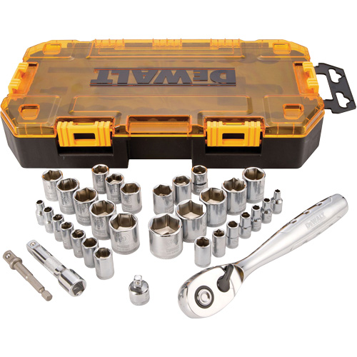 1/4" & 3/8" Drive Socket Set, 34 Pcs NTL Industrial