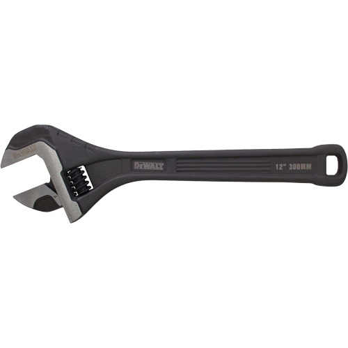 All Steel Adjustable Wrench, 12" L, Black/Plain NTL Industrial