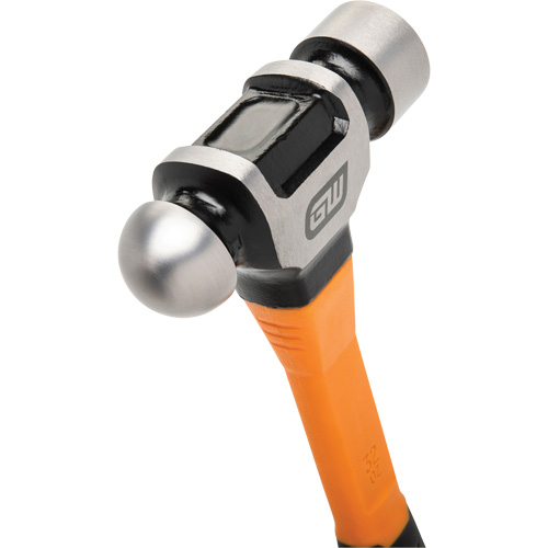 Ball Pein Hammer, 32 oz. Head Weight, Plain/Polished Face, Fibreglass Handle NTL Industrial