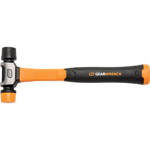 Soft Face Hammer, 16 oz. Head Weight, Plain Face, Solid Steel Handle, 12-1/4" L NTL Industrial
