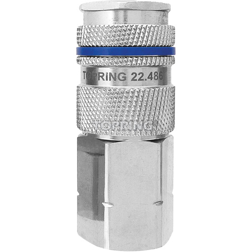 Raccord industriel rapide QUIKSILVER, Laiton nickel&eacute;, 1/2", NPT femelle, 500 psi NTL Industrial