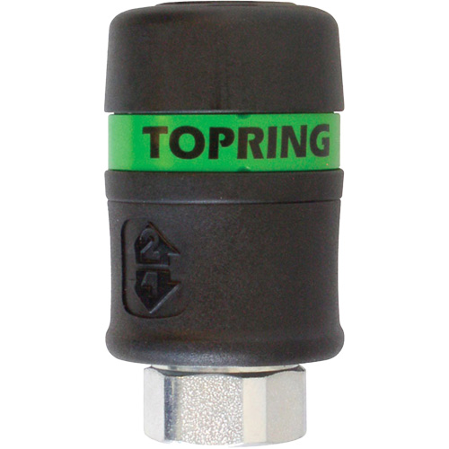 Raccord rapide TOPQUIK Ultraflo 7,8 mm, Composite en polyester, 3/8", NPT femelle, 174 PSI NTL Industrial