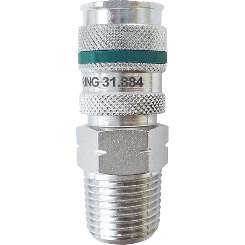 Raccord rapide QUIKSILVER Ultraflo 7,8 mm, Acier zingu&eacute;, 1/2", NPT m&acirc;le, 362 PSI NTL Industrial