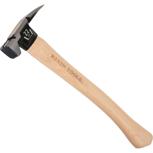 Milled Face Straight Claw Hammer, 22 oz., Wood Handle, 16-1/10" L NTL Industrial