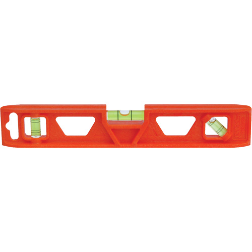 Niveau Torpedo Structo-Cast&reg; orange, 9" lo, Plastique, 3 fioles, Non magn&eacute;tique NTL Industrial