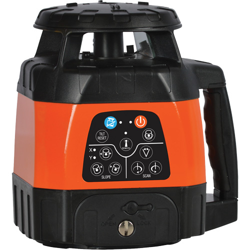 Syst&egrave;me laser rotatif horizontal/vertical &agrave; double pente &eacute;lectronique &agrave; nivellement automatique, 1500' (457.2 m), 635 N.m NTL Industrial