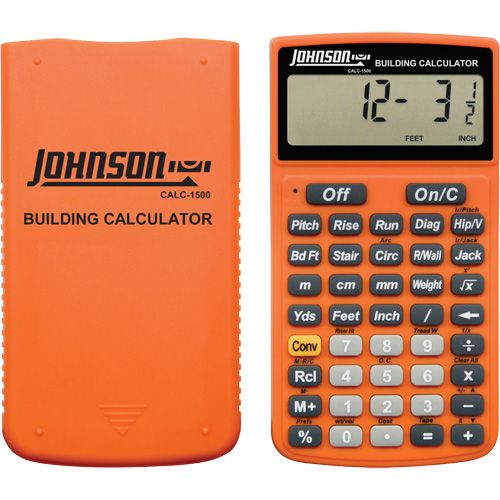 High-Visibility Orange Building Calculator with Rugged Case NTL Industrial