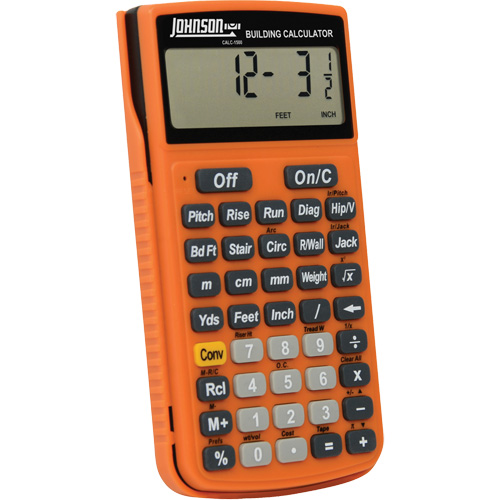 High-Visibility Orange Building Calculator with Rugged Case NTL Industrial