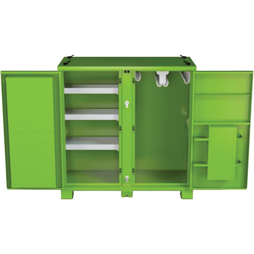 Armoire de rangement d'&eacute;PI sur place, Acier, Vert lime haute visibilit&eacute; NTL Industrial