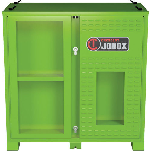 Armoire ventil&eacute;e pour le rangement d'&eacute;PI sur place, Acier, Vert lime haute visibilit&eacute; NTL Industrial