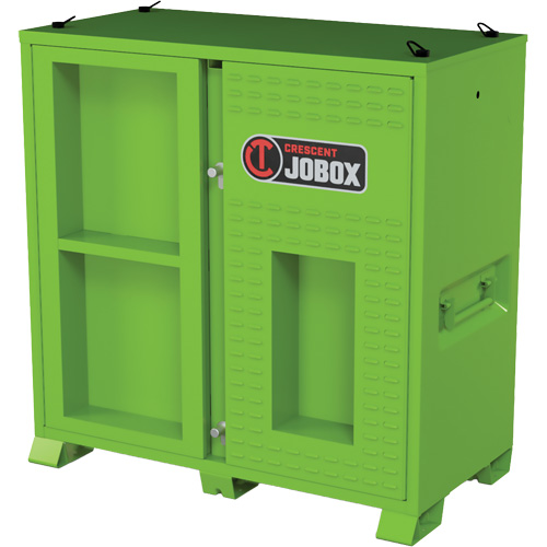 Armoire ventil&eacute;e pour le rangement d'&eacute;PI sur place, Acier, Vert lime haute visibilit&eacute; NTL Industrial