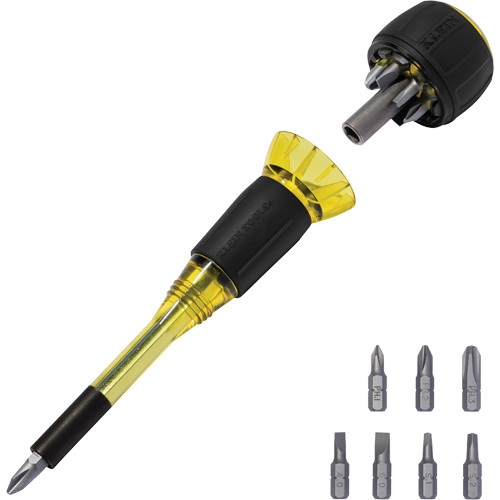 Tournevis 8-en-1 Tru-Grip avec raccourci, 6-57/100" lo, Prise Plastique NTL Industrial