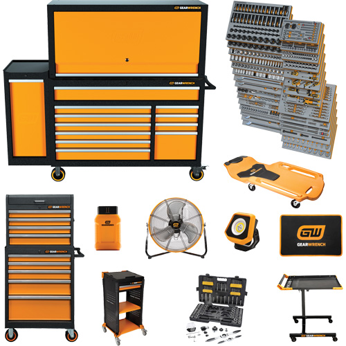 Jeu d'outils pour maître m&eacute;canicien MEGAMOD dans des plateaux en mousse modulaire de premi&egrave;re qualit&eacute; avec rangement pour les outils et l&eacute;quipement datelier, 1331 morcea NTL Industrial