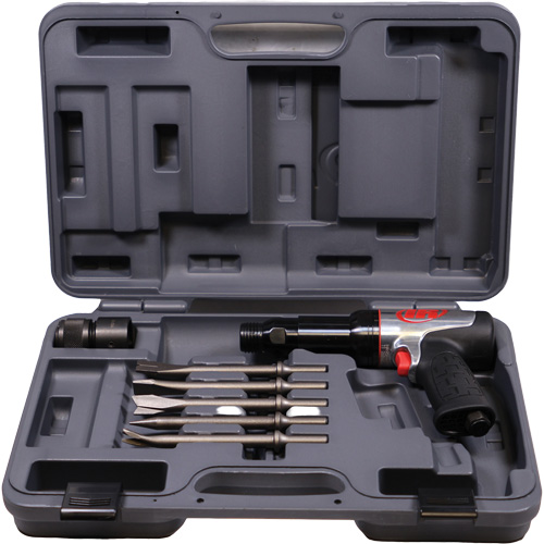 Heavy-Duty Air Hammer with Chisels, 21.8 CFM, 1/4" NPT, 2600 BPM, 3/4" x 3-3/4" (0.0mm x 0.0mm) NTL Industrial