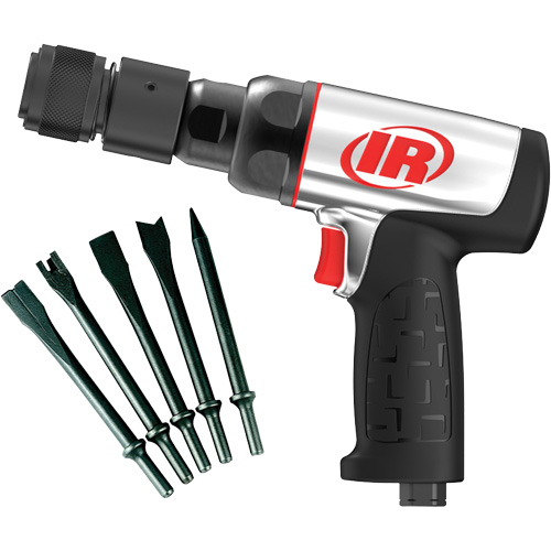 Marteau pneumatique robuste avec burins, 16,2 pi³/min, 1/4" NPT, 3330 coups/min, 3/4" x 2-1/2" (19,05 mm x 63,5 mm) NTL Industrial