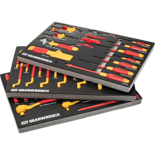 Jeu d'outils VDE isol&eacute;s, 1000 V, 72 M NTL Industrial