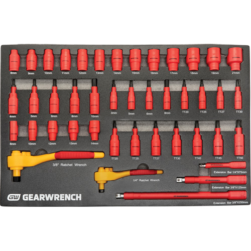 Jeu d'outils VDE isol&eacute;s, 1000 V, 72 M NTL Industrial