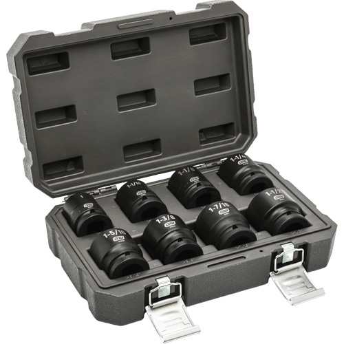 Jeu de douilles SAE &agrave; 6 pans, 8 Mcx, Chocs, Prise de 3/4" NTL Industrial