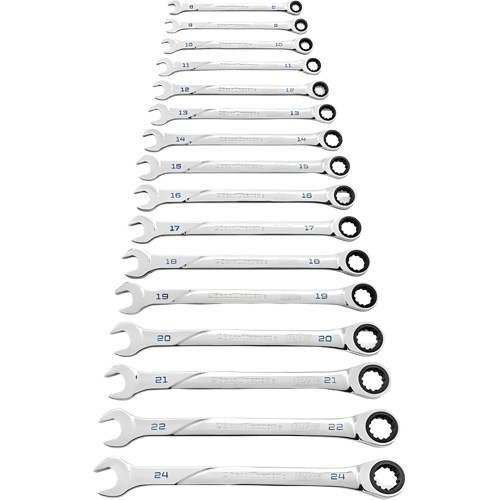 Jeu de cl&eacute;s 120XP Universal Spline XL, Combinaison &agrave; cliquet, 16 morceaux, M&eacute;trique NTL Industrial