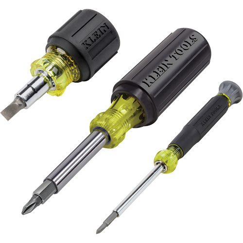 3-Piece Multi-Bit Screwdriver & Nut Driver Set, 12-63/100" L, Cushion Grip Handle NTL Industrial