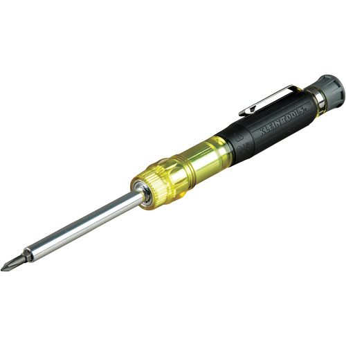 Tournevis multi-embouts pour &eacute;lectroniques 4-en-1, 6-5/8" lo, Prise Coussin&eacute;e NTL Industrial