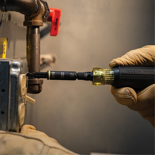 11-in-1 Impact Rated Multi-Bit Screwdriver/Nut Driver, 8" L, Cushion Grip Handle NTL Industrial