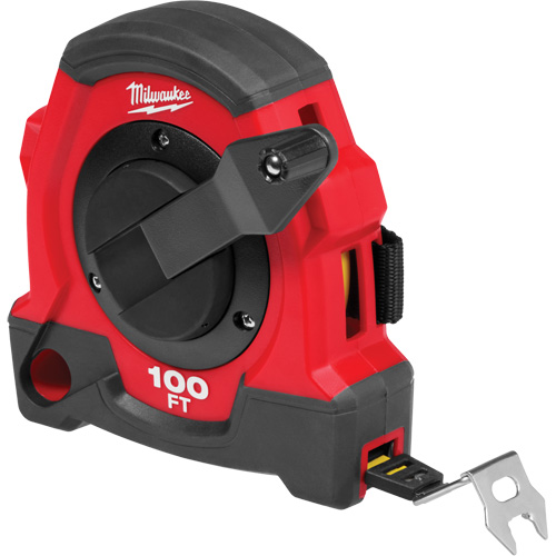 Closed Reel Long Tape Measure, 100', Imperial Graduations NTL Industrial