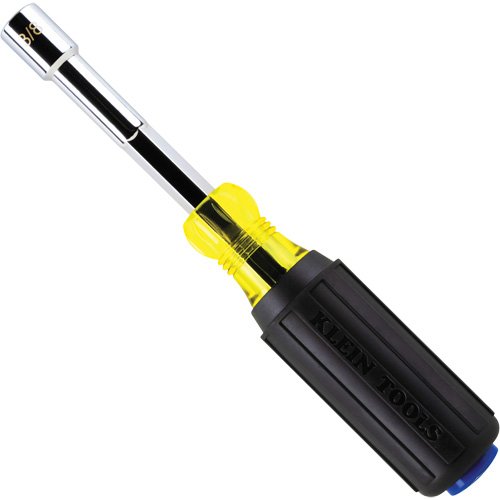 Tourne-&eacute;crou robuste magn&eacute;tique &agrave; tige creuse et code de couleur, 3/8", 3/8" prise, 8" lo, Magn&eacute;tique NTL Industrial