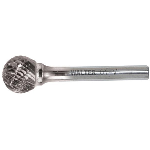 Double Cut Ball Nose Burr, SD-42, 1/8" Dia., 1/8" Shank, 1/8" Depth of Cut NTL Industrial