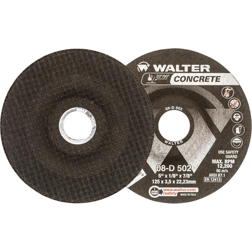 Depressed Centre Grinding Wheels - Concrete Type 27, 5" x 1/8", 7/8" Arbor, Type 27 NTL Industrial