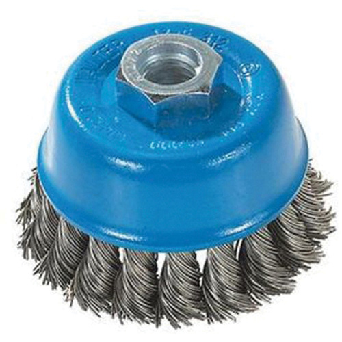 Brosse &agrave; fils nou&eacute;s torsad&eacute;s, 3" dia. x M10x1,25 arbre NTL Industrial
