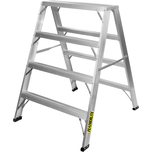Industrial-Duty Sawhorse, 4' H x 34.6875" W x 39.50" D, 300 lbs. Capacity, Aluminum NTL Industrial