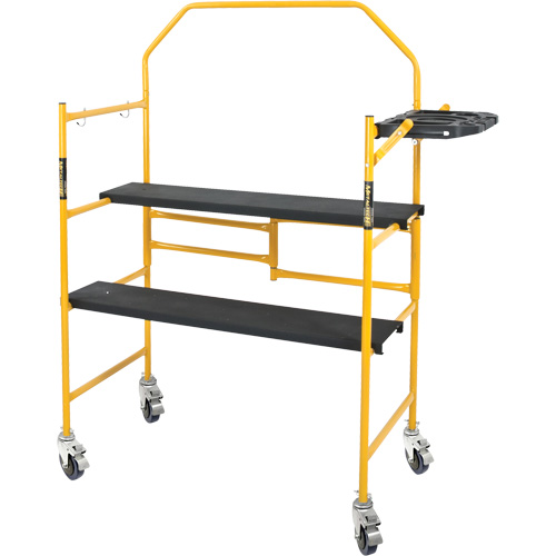 Jobsite Series 4' Safety Rail & Tool Shelf Scaffold Kit, Steel Frame, 49-1/2" D x 57-3/4" H NTL Industrial