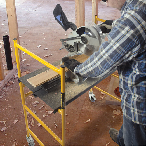 Jobsite Series 4' Basic Mini Scaffold Kit, Steel Frame, 41" D x 45-3/4" H NTL Industrial