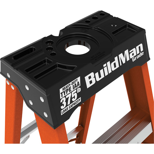 BuildMan&reg; Step Ladder, 8', Fibreglass, 375 lbs. Capacity, Type 1AA NTL Industrial