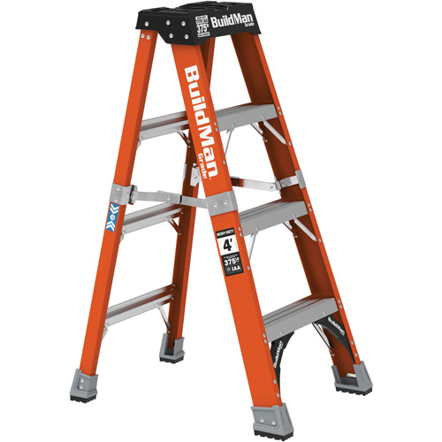 Step Ladder, 4', Fibreglass, 375 lbs. Capacity, Type 1AA NTL Industrial