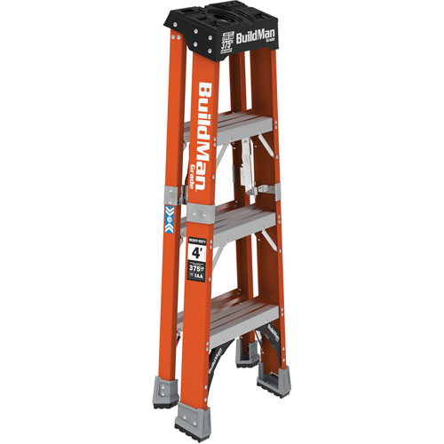 Step Ladder, 4', Fibreglass, 375 lbs. Capacity, Type 1AA NTL Industrial