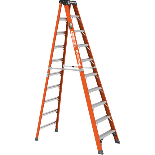 Step Ladder, 10', Fibreglass, 375 lbs. Capacity, Type 1AA NTL Industrial
